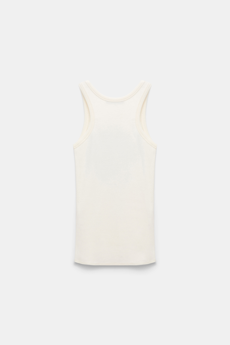Dorothee Schumacher Geripptes Top mit Blumenstickerei light blue