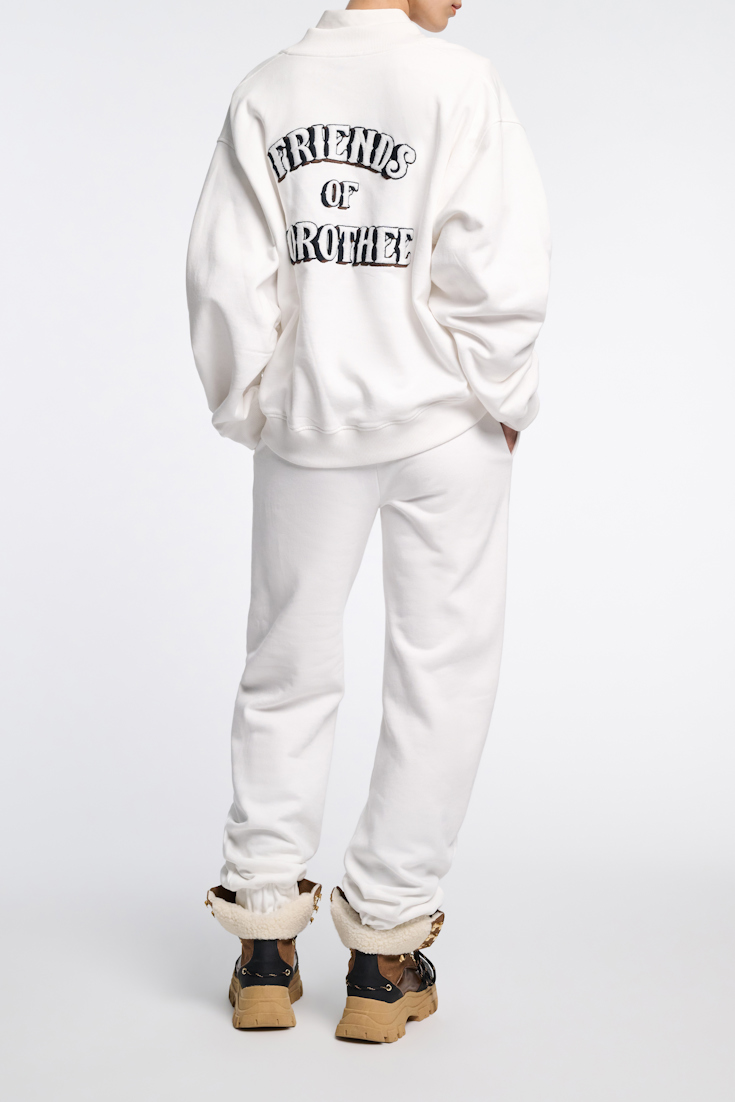 Dorothee Schumacher Hose aus schwerem Felpa mit elastischem Bund pure white