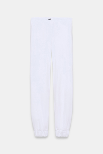 Dorothee Schumacher Hose aus schwerem Felpa mit elastischem Bund pure white