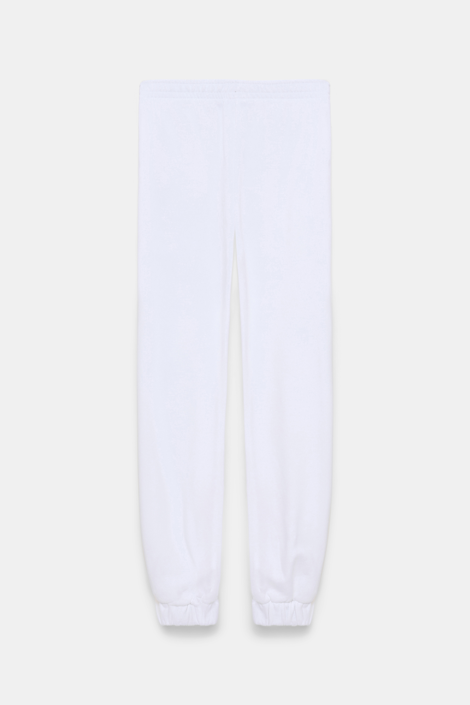 Dorothee Schumacher Hose aus schwerem Felpa mit elastischem Bund pure white