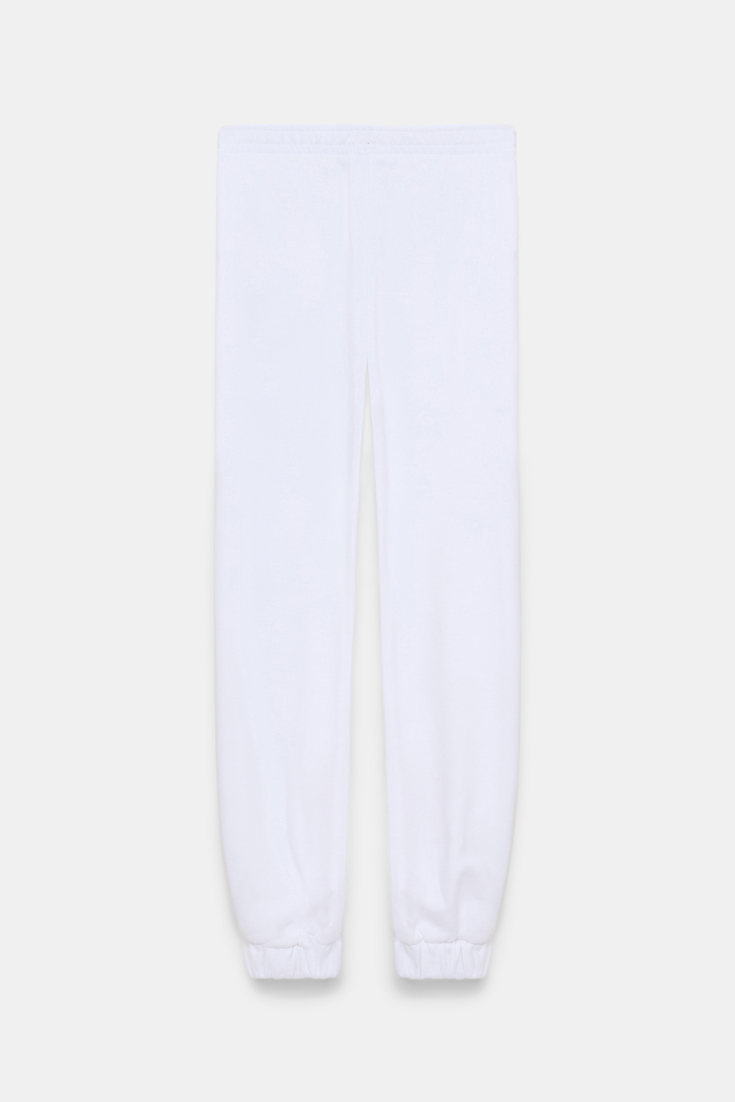 Dorothee Schumacher Hose aus schwerem Felpa mit elastischem Bund pure white