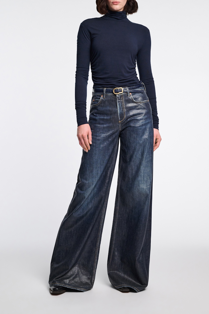 Dorothee Schumacher Draped turtleneck dark navy