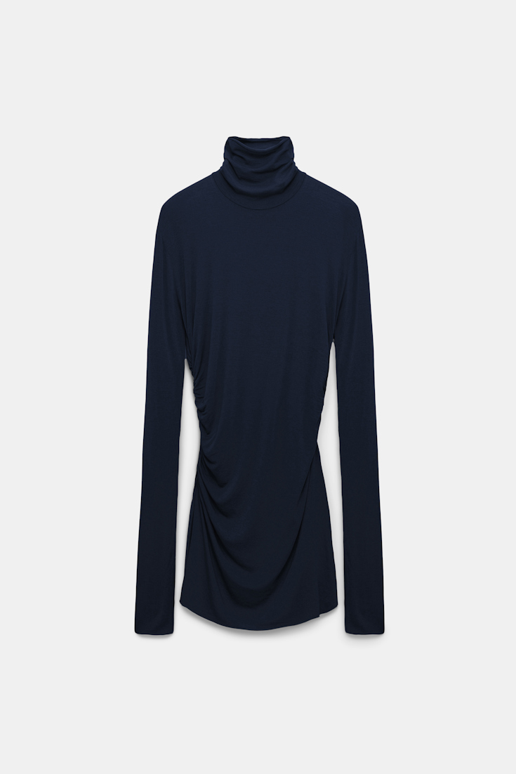 Dorothee Schumacher Draped turtleneck dark navy