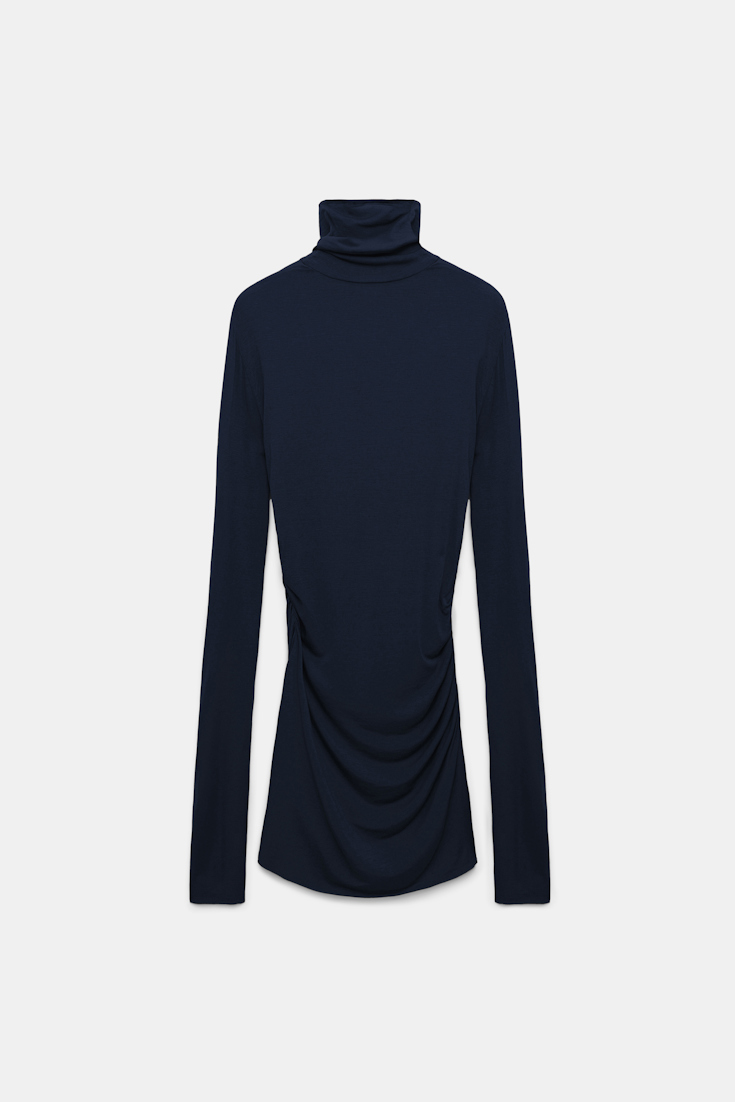 Dorothee Schumacher Draped turtleneck dark navy