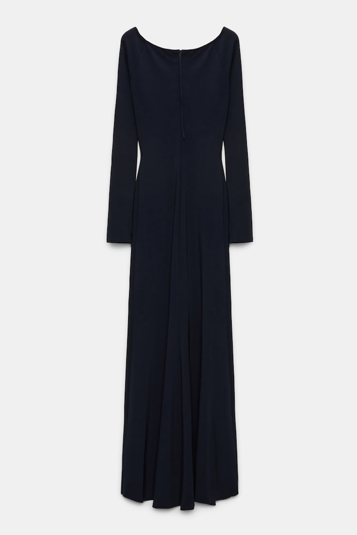 Dorothee Schumacher Evening dress with straight, wide neckline dark navy