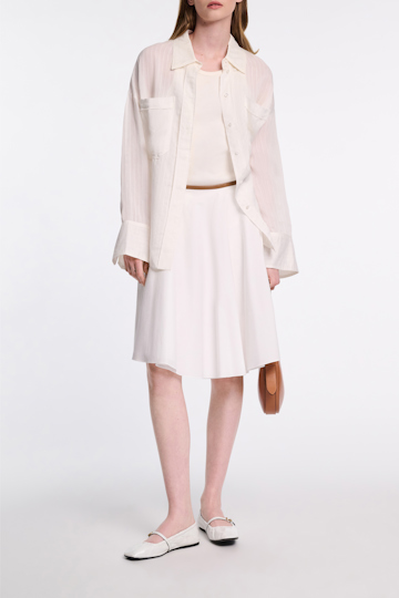COOL STRIPE blouse Dorothee Schumacher Oversized shirt in striped silk-viscose pure white