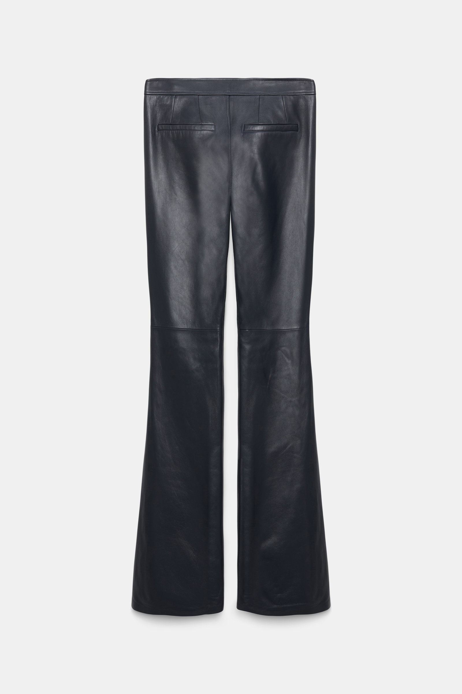 Dorothee Schumacher Sailor-style lambskin bootcut pants dark navy