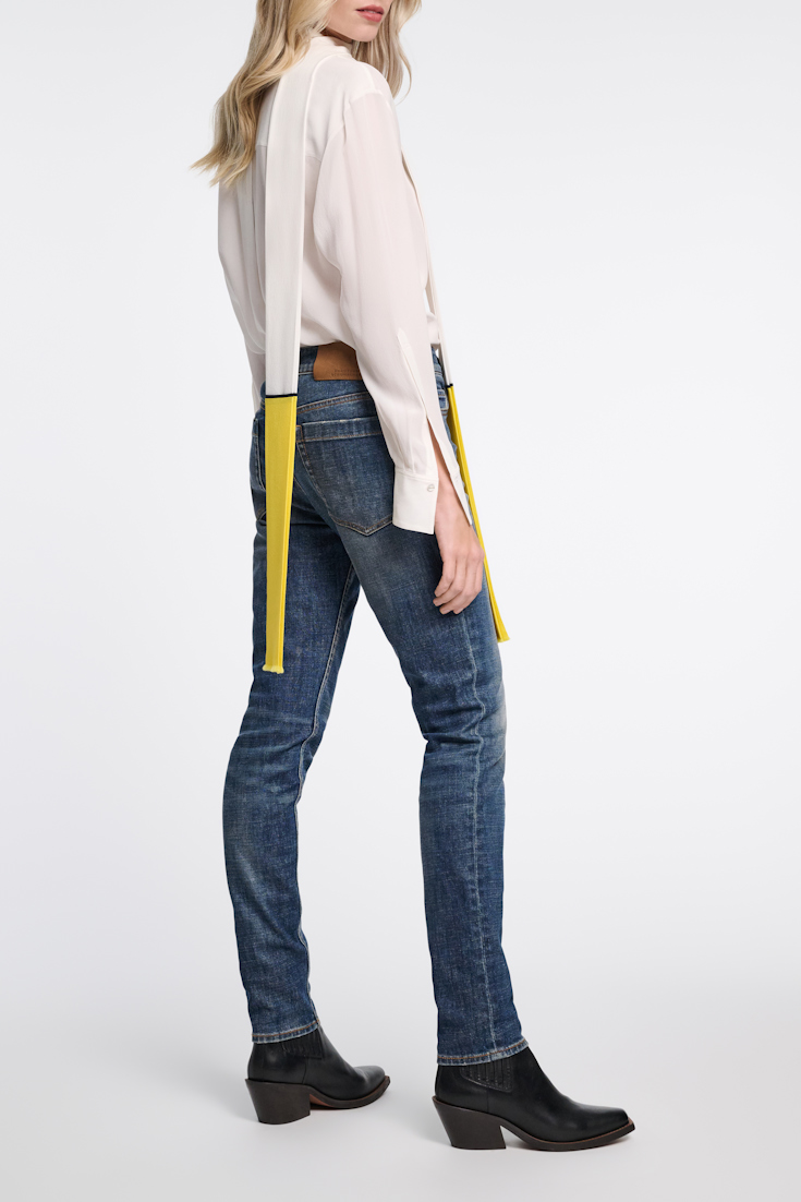 Dorothee Schumacher Skinny Jeans im used-Look denim blue