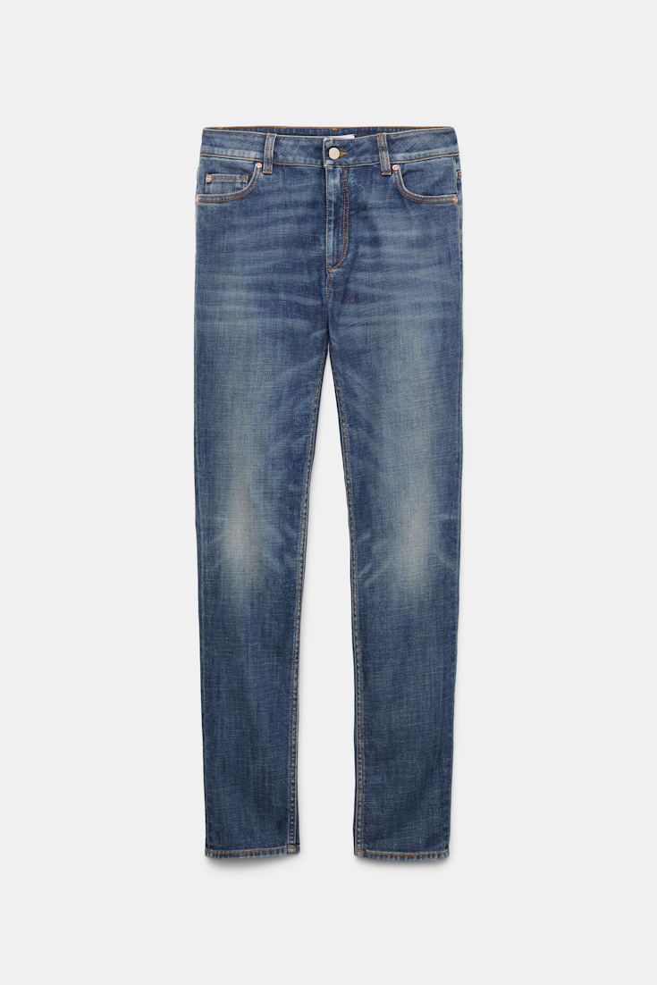 Dorothee Schumacher Skinny Jeans im used-Look denim blue