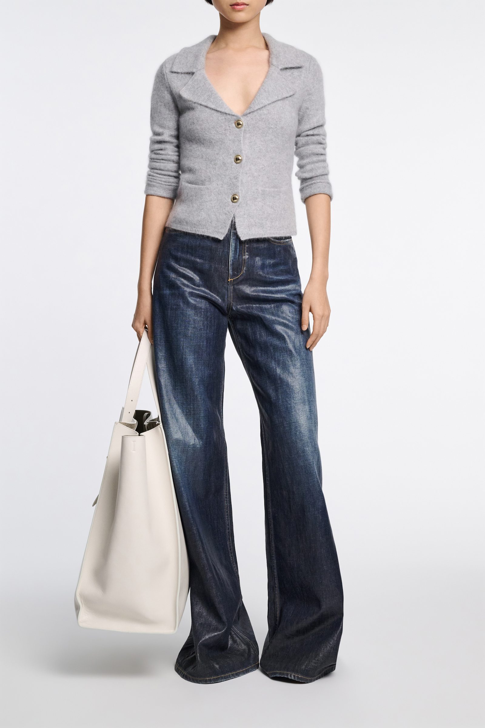 Dorothee Schumacher Jeans mit weitem Bein und under-glass Effekt blue indigo