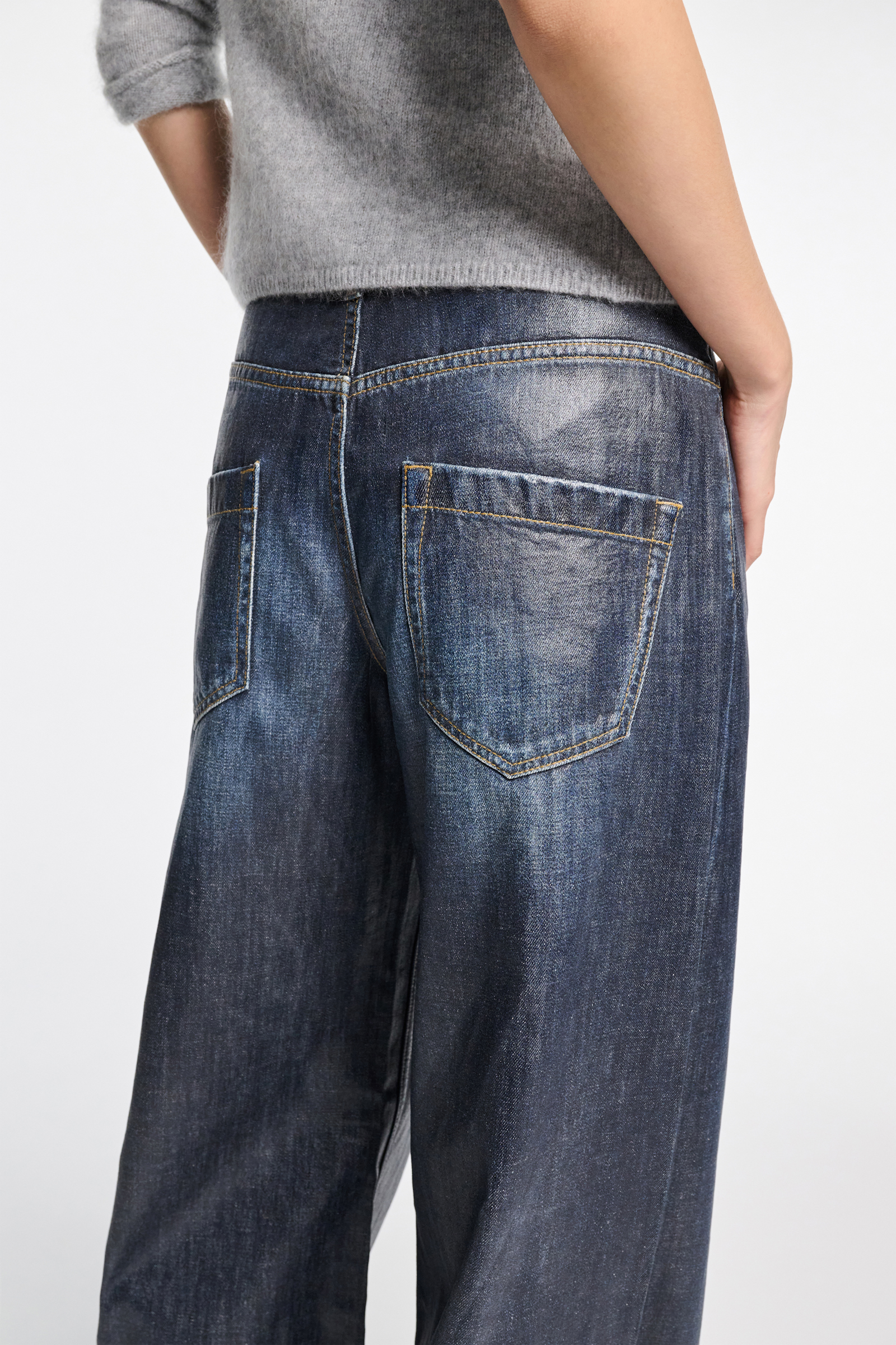 Dorothee Schumacher Jeans mit weitem Bein und under-glass Effekt blue indigo