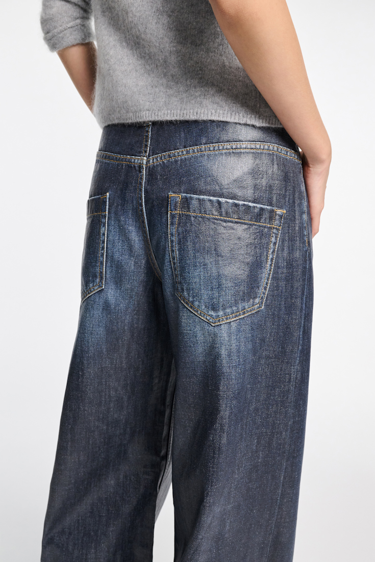 Dorothee Schumacher Jeans mit weitem Bein und under-glass Effekt blue indigo