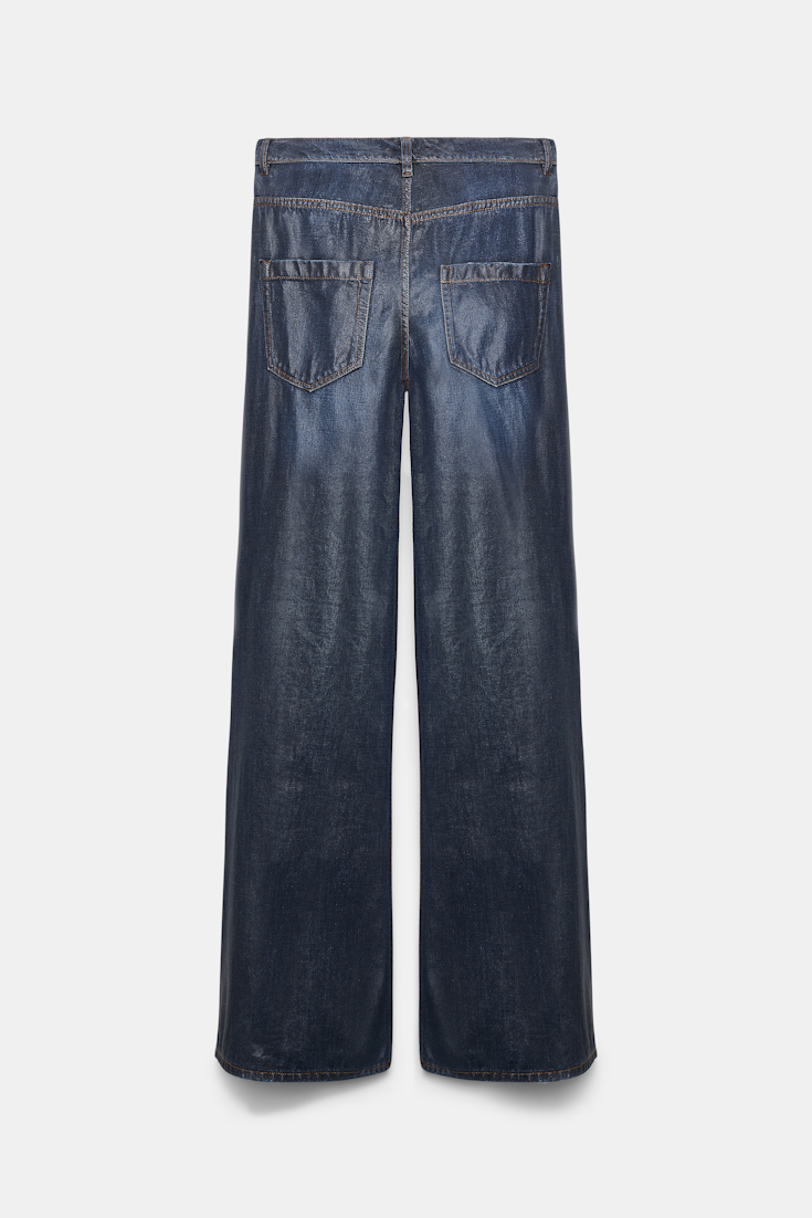 Dorothee Schumacher Jeans mit weitem Bein und under-glass Effekt blue indigo
