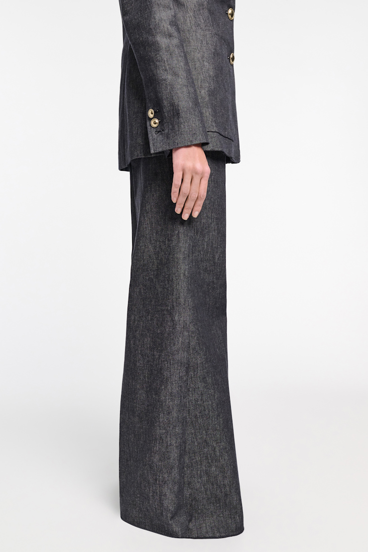 Dorothee Schumacher Tailored denim wide leg pants blue denim