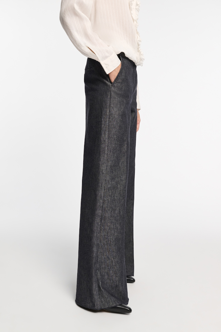 Dorothee Schumacher Tailored denim wide leg pants blue denim