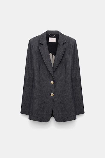 Dorothee Schumacher Einreihiger Blazer aus Denim blue denim