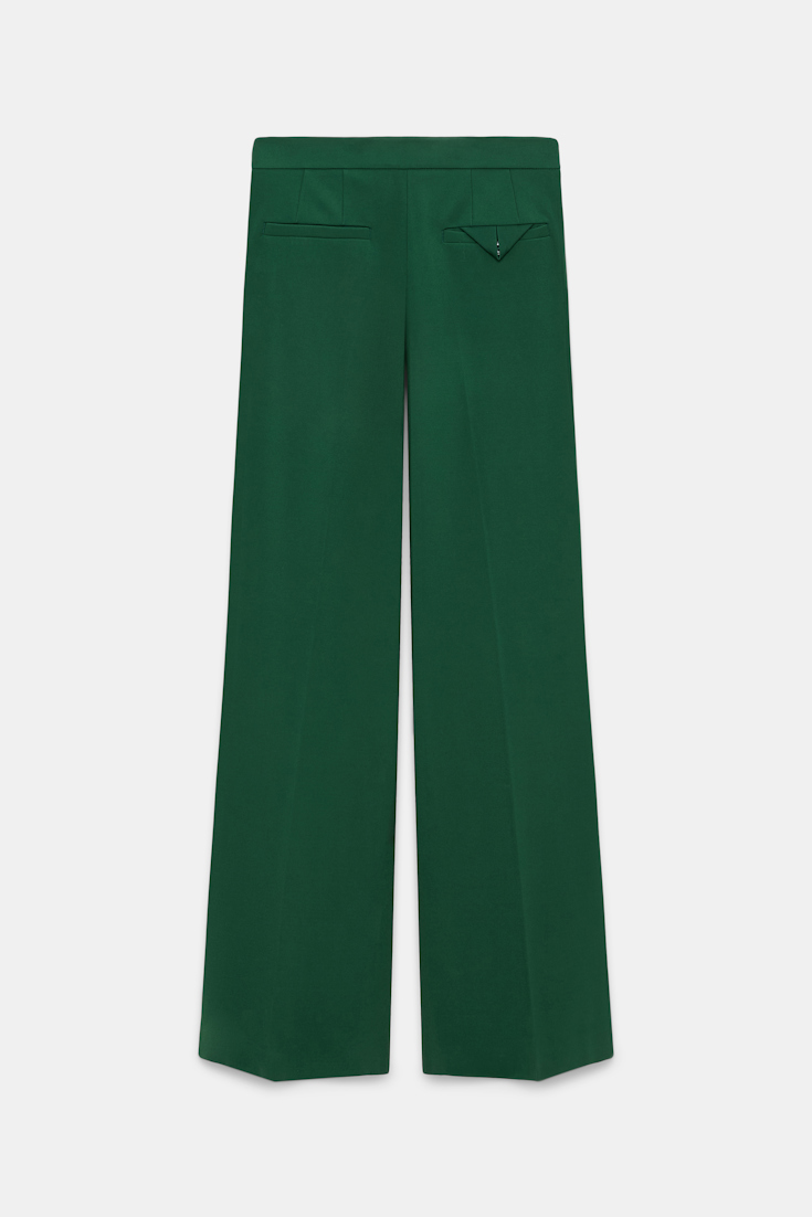 Dorothee Schumacher Hose aus Punto Milano mit weitem Bein gras green