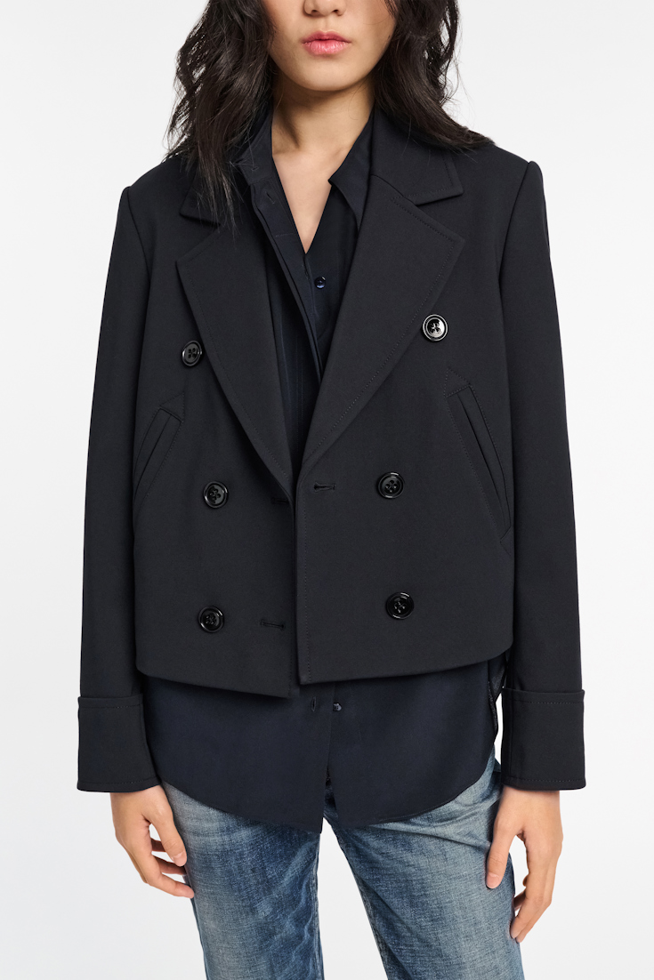 Dorothee Schumacher Boxy Jacket aus Punto Milano dark navy