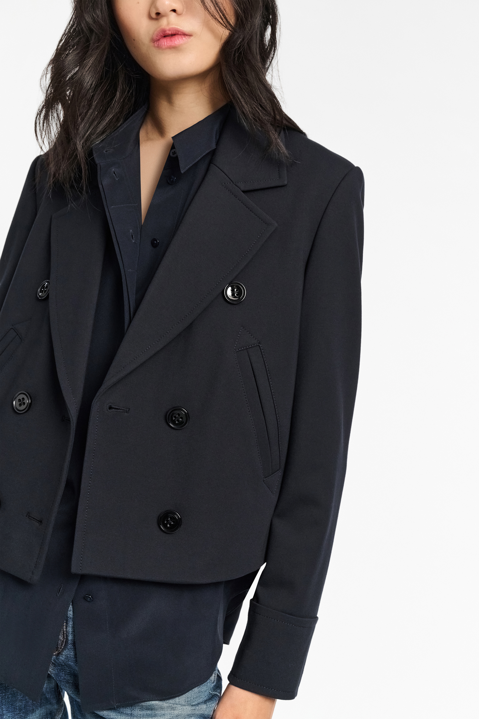 Dorothee Schumacher Boxy Jacket aus Punto Milano dark navy