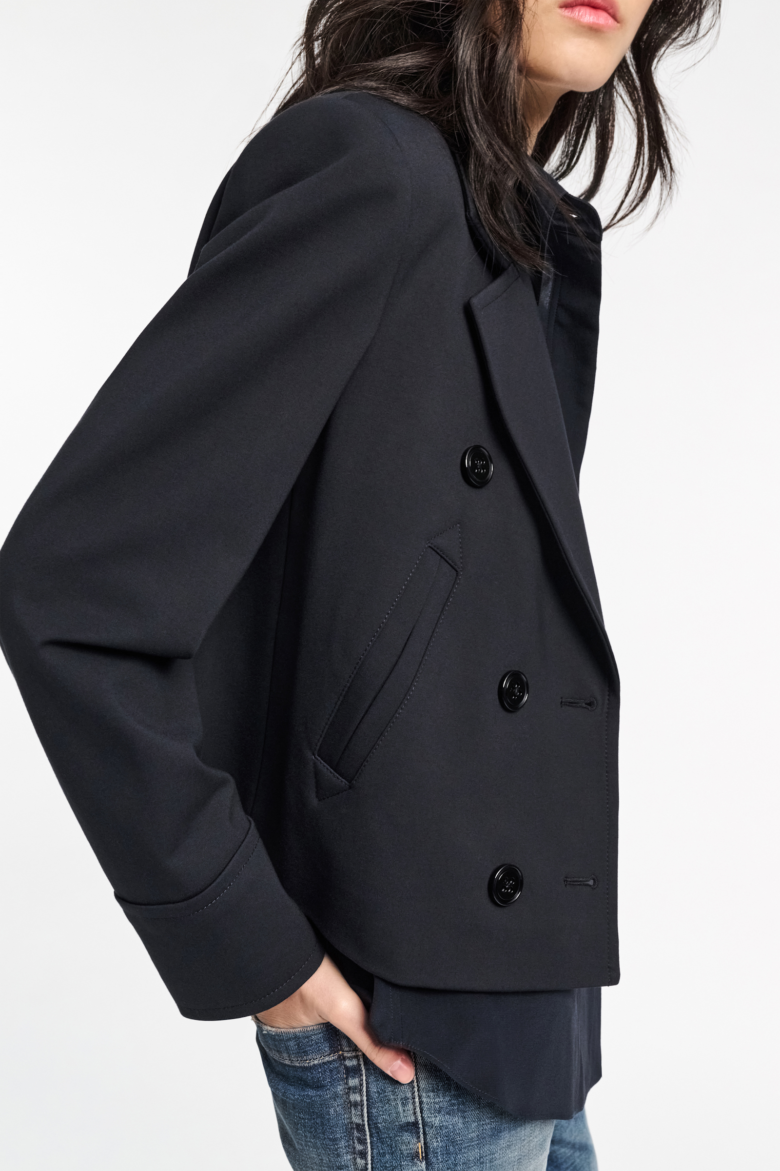 Dorothee Schumacher Boxy Jacket aus Punto Milano dark navy