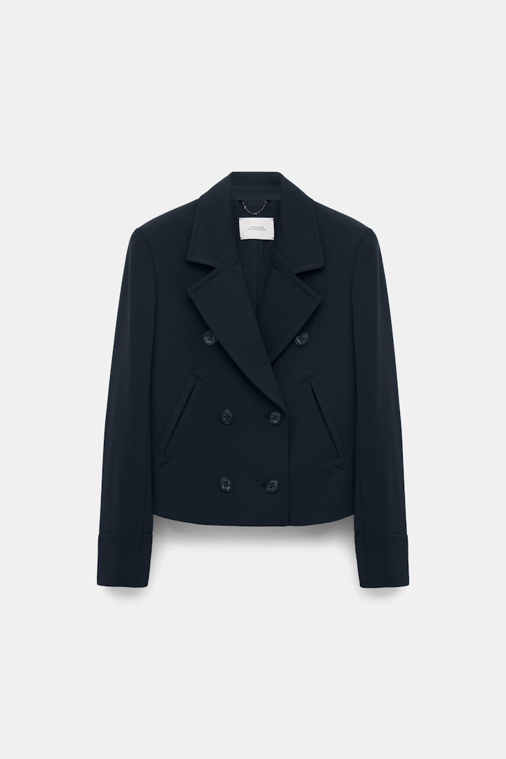 Dorothee Schumacher Boxy Jacket aus Punto Milano dark navy