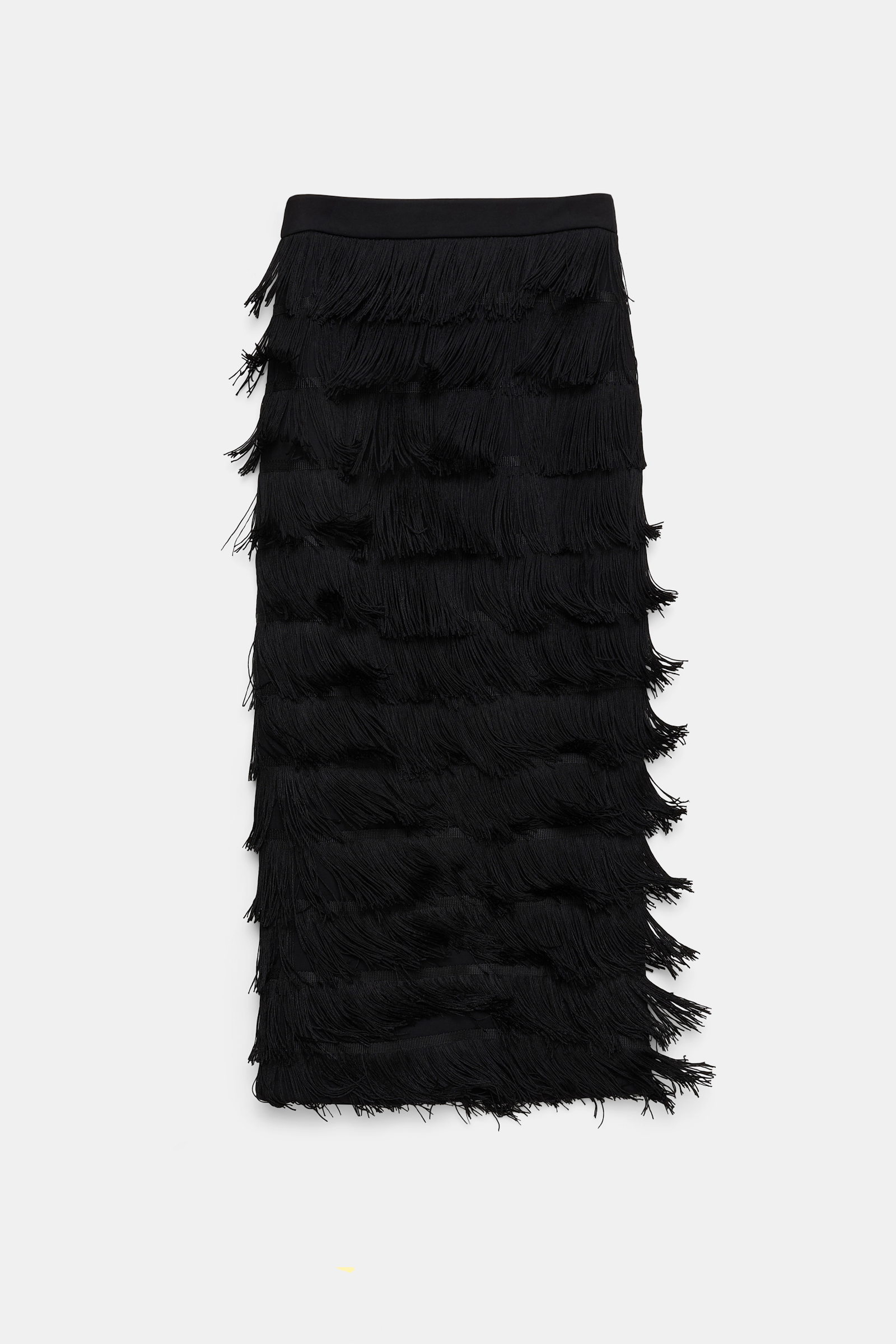Dorothee Schumacher Punto Milano Rock mit Allover-Fransen pure black