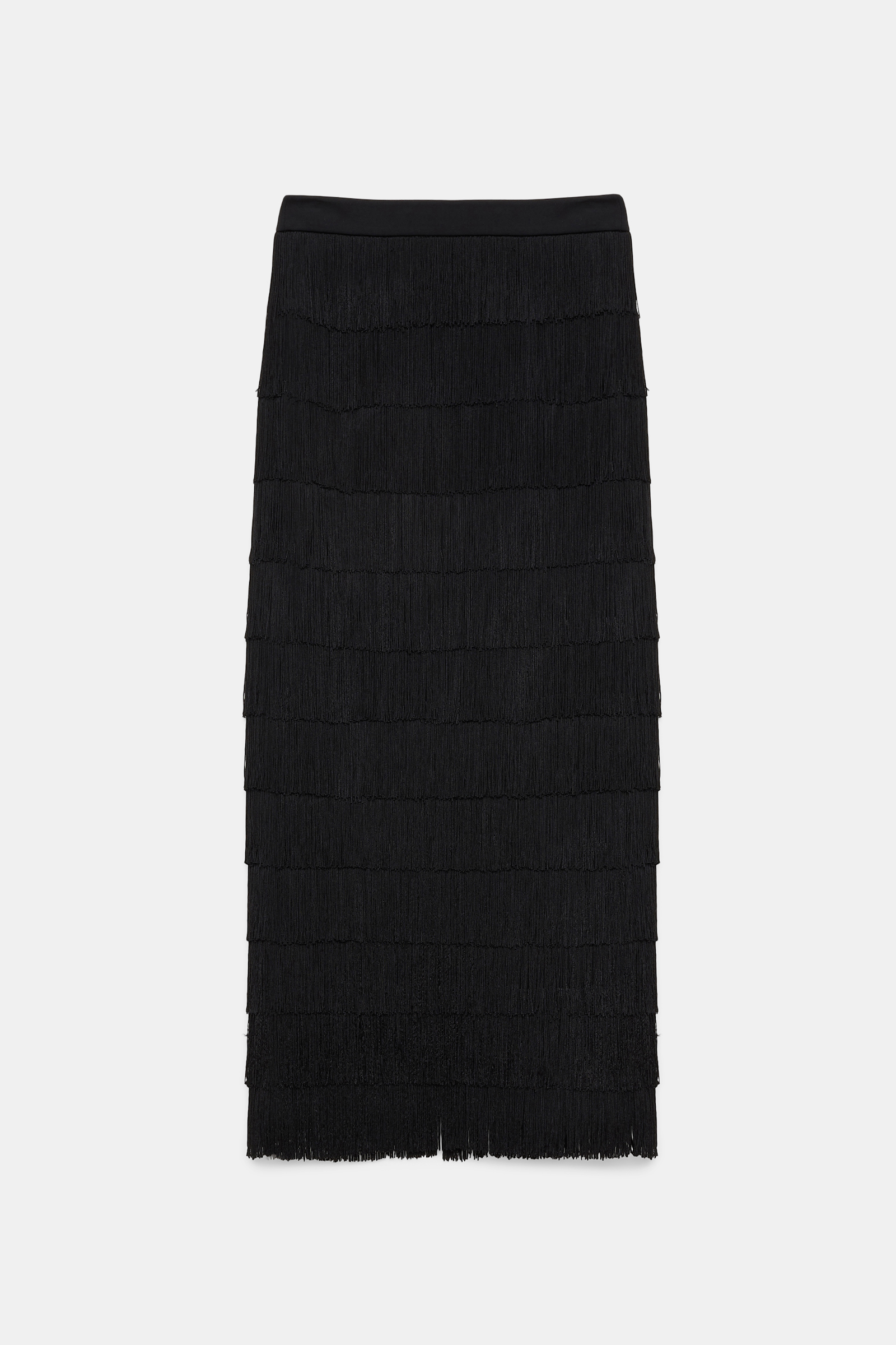 Dorothee Schumacher Punto Milano Rock mit Allover-Fransen pure black