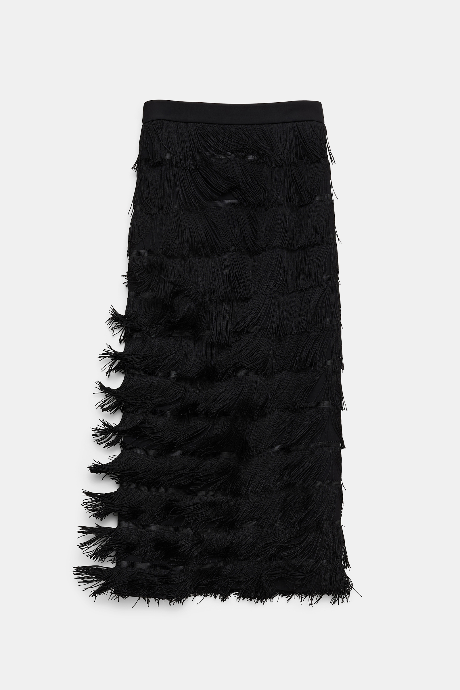 Dorothee Schumacher Punto Milano Rock mit Allover-Fransen pure black