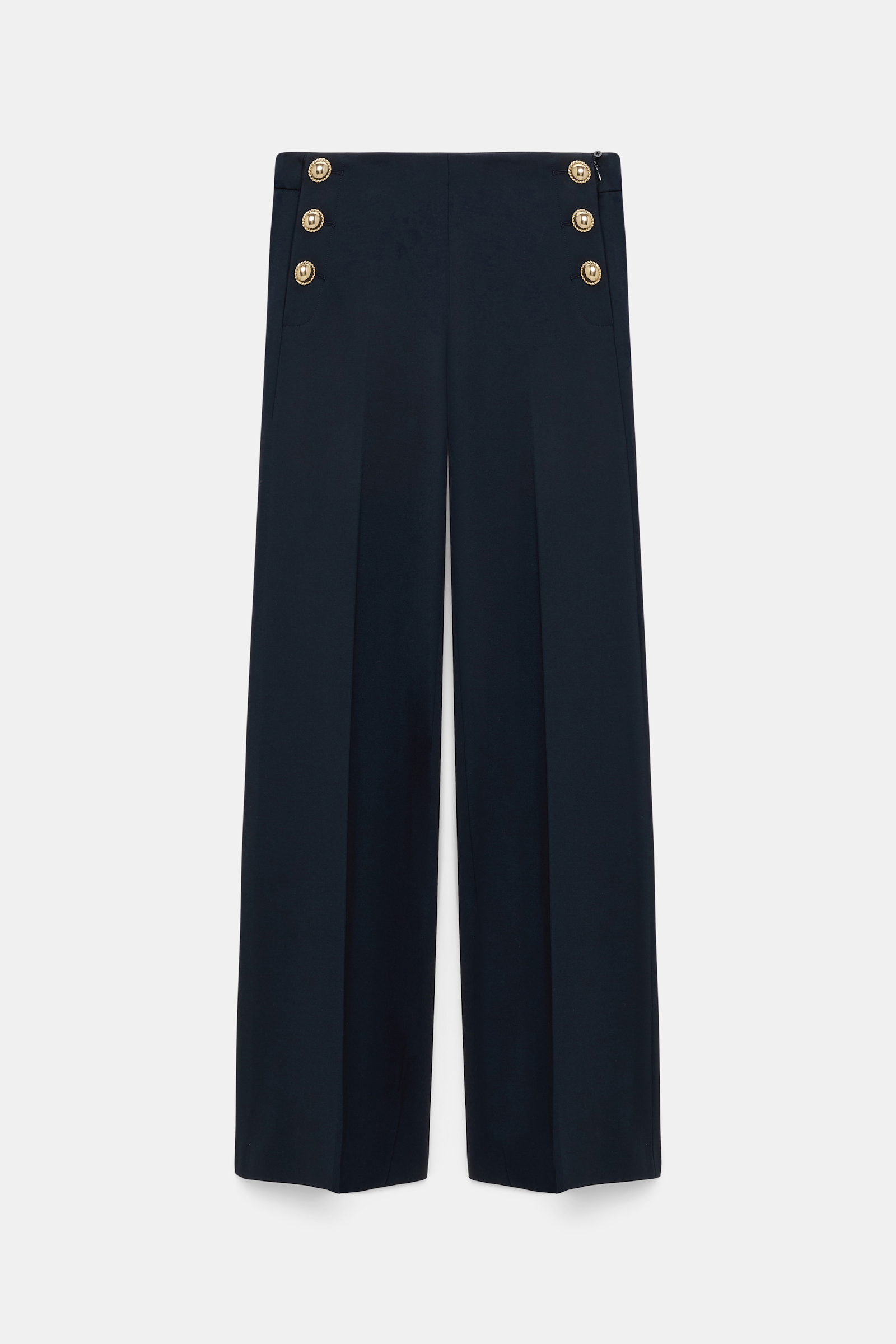 Dorothee Schumacher Wide leg Punto Milano sailor pants dark navy