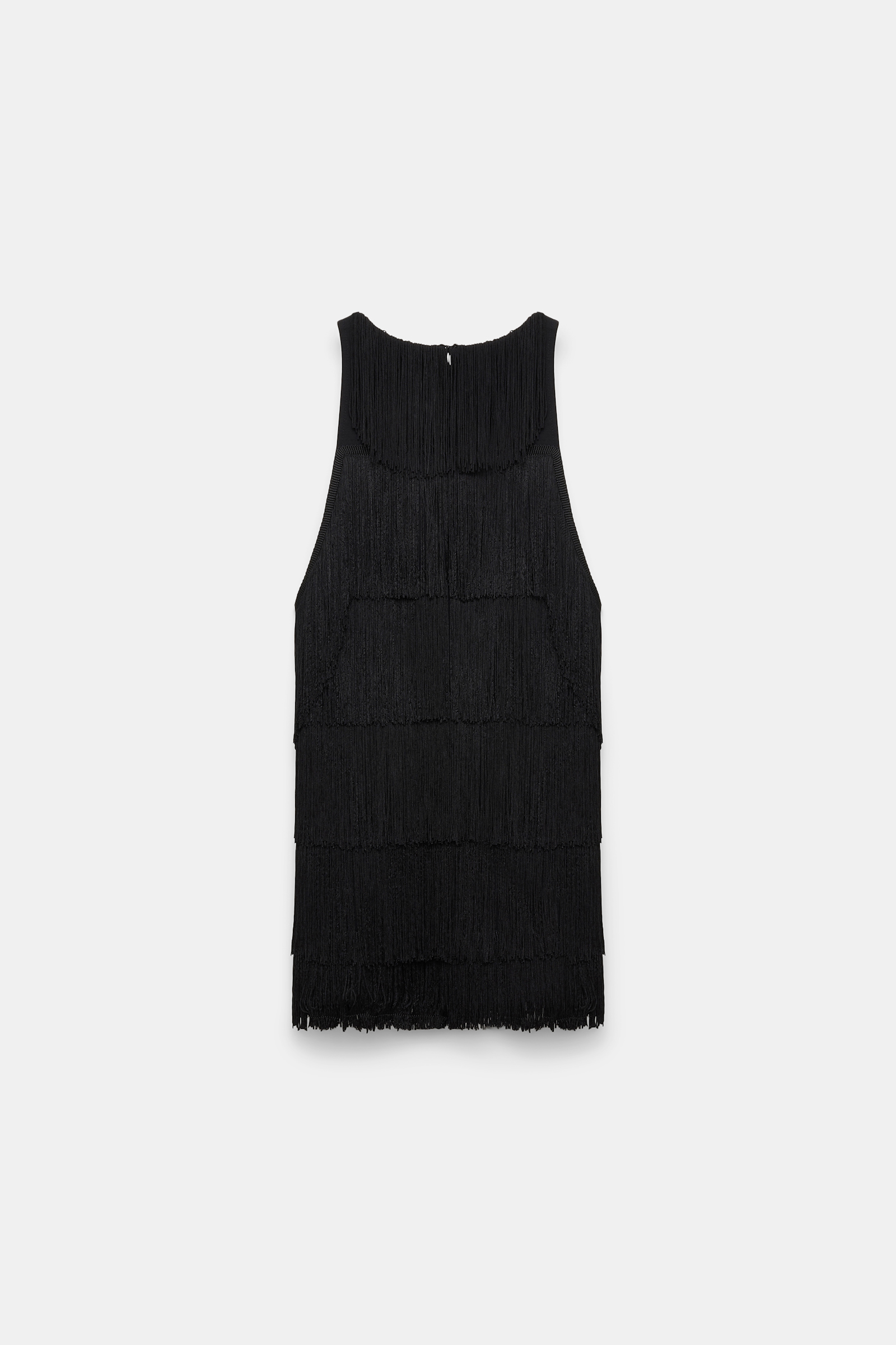 Dorothee Schumacher Punto Milano tank top with allover fringe pure black