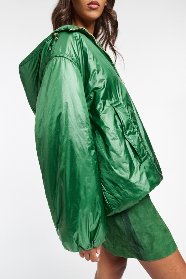 Dorothee Schumacher Nylon Hoodie gras green