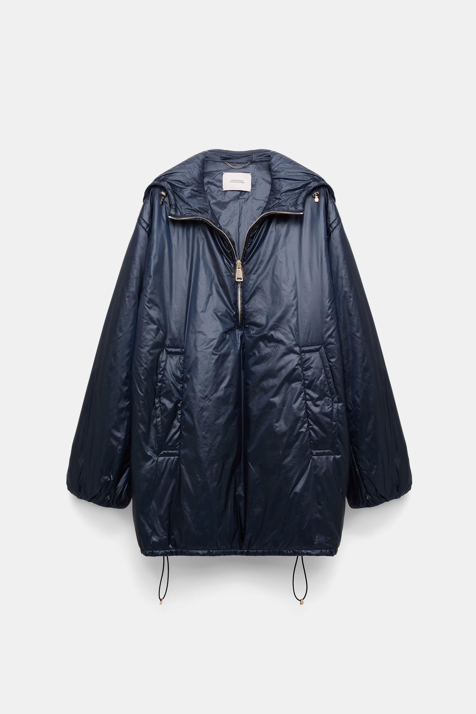 Dorothee Schumacher Nylon Hoodie dark navy