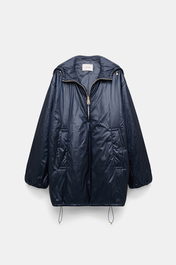 Dorothee Schumacher Nylon Hoodie dark navy