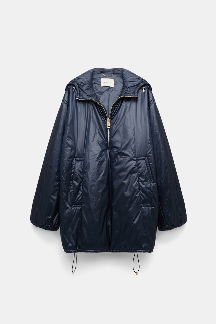 Dorothee Schumacher Nylon Hoodie dark navy
