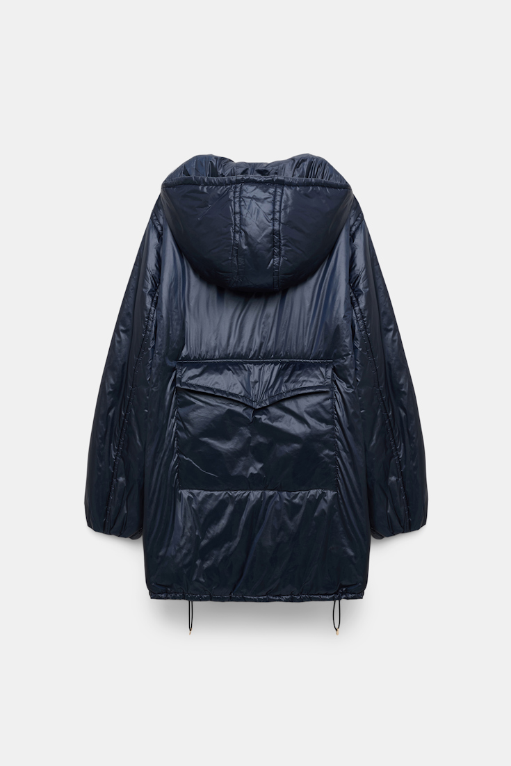 Dorothee Schumacher Nylon Hoodie dark navy