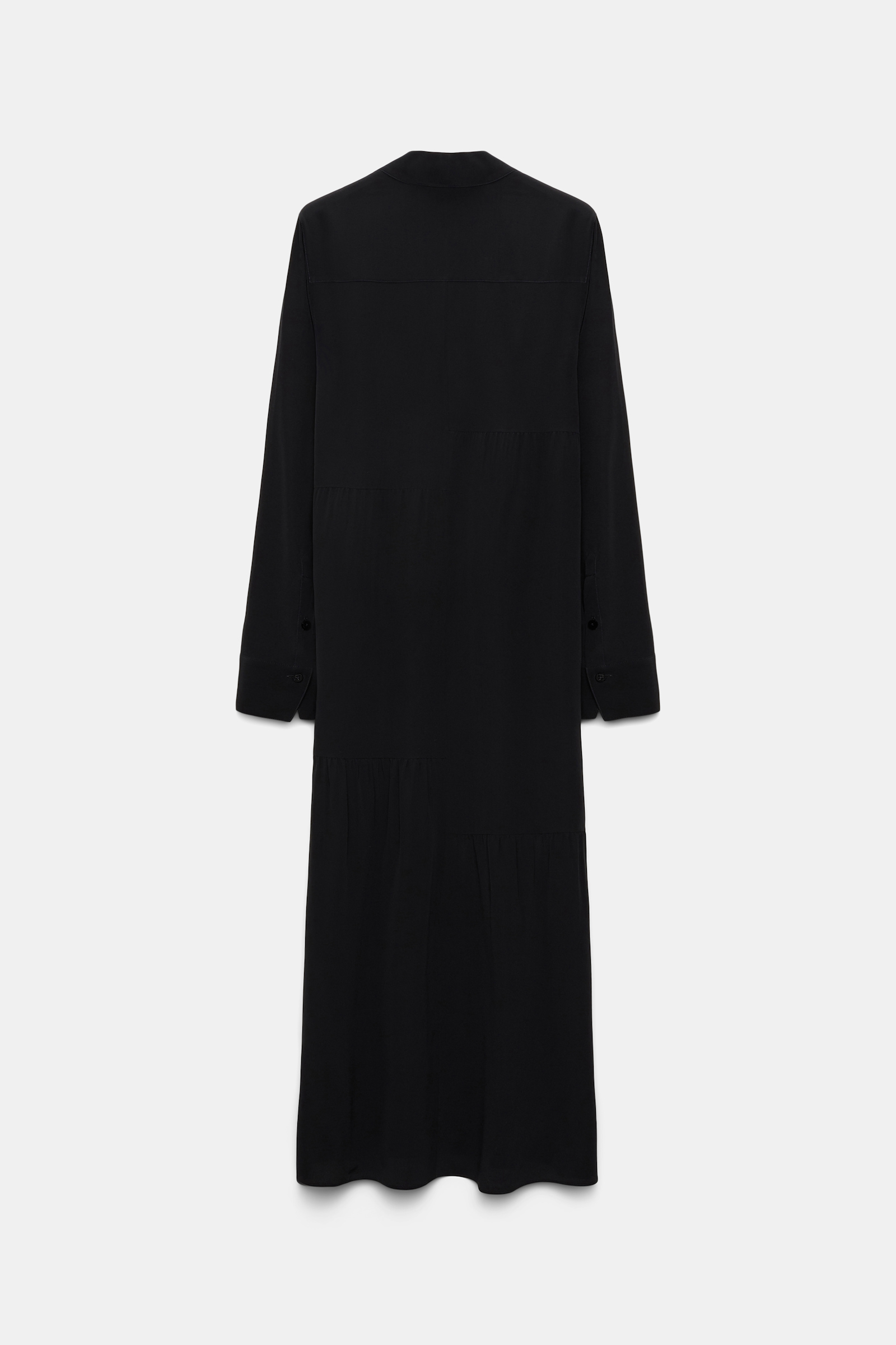 Dorothee Schumacher Seidenkleid mit Details aus Seiden Crêpe de Chine pure black