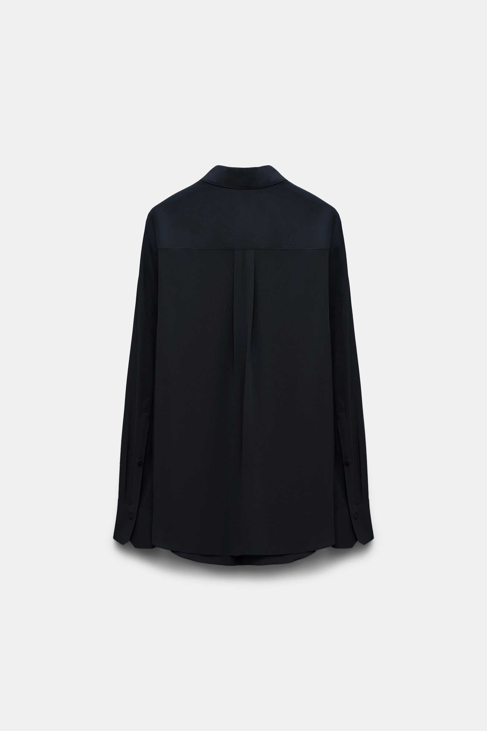 Dorothee Schumacher Crêpe de chine silk blouse with epaulettes dark navy