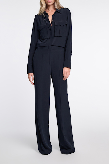 Dorothee Schumacher Jumpsuit aus Seiden Crêpe de Chine dark navy