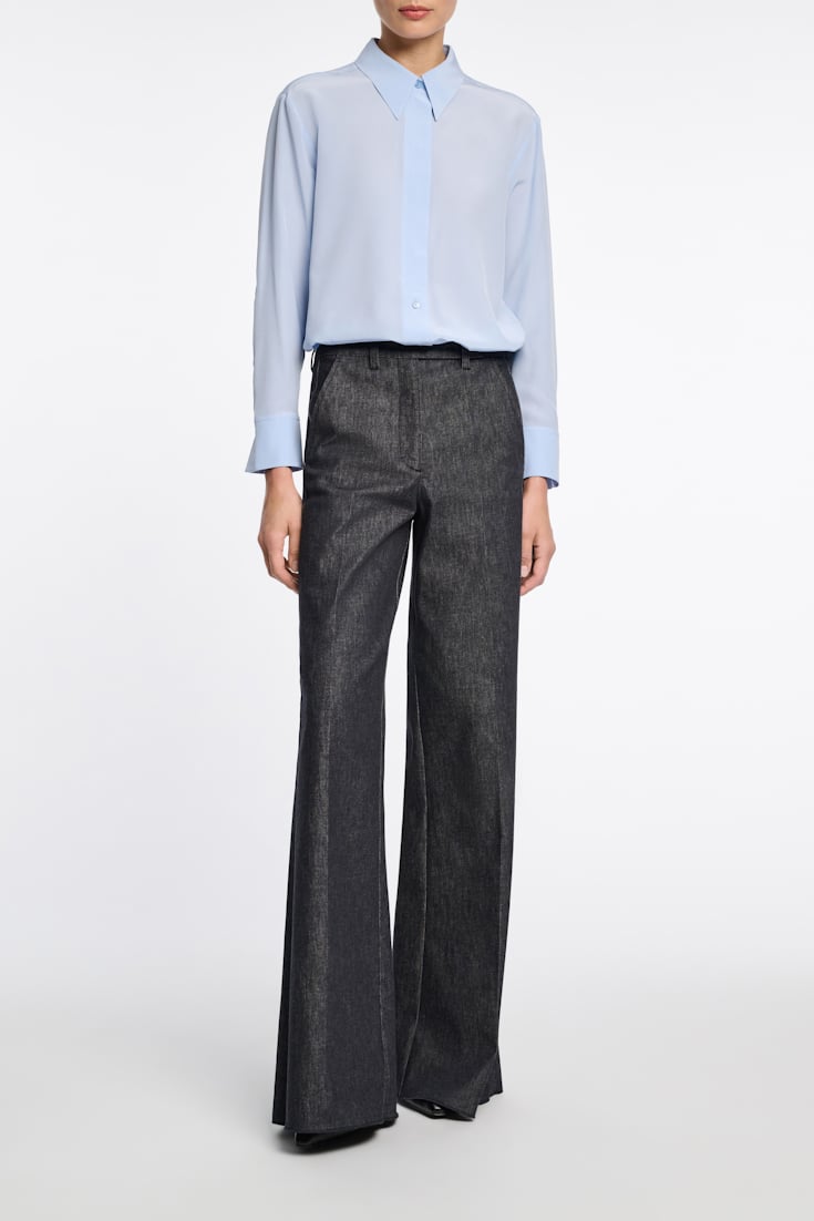 Dorothee Schumacher Seidenbluse aus Crêpe de Chine sky