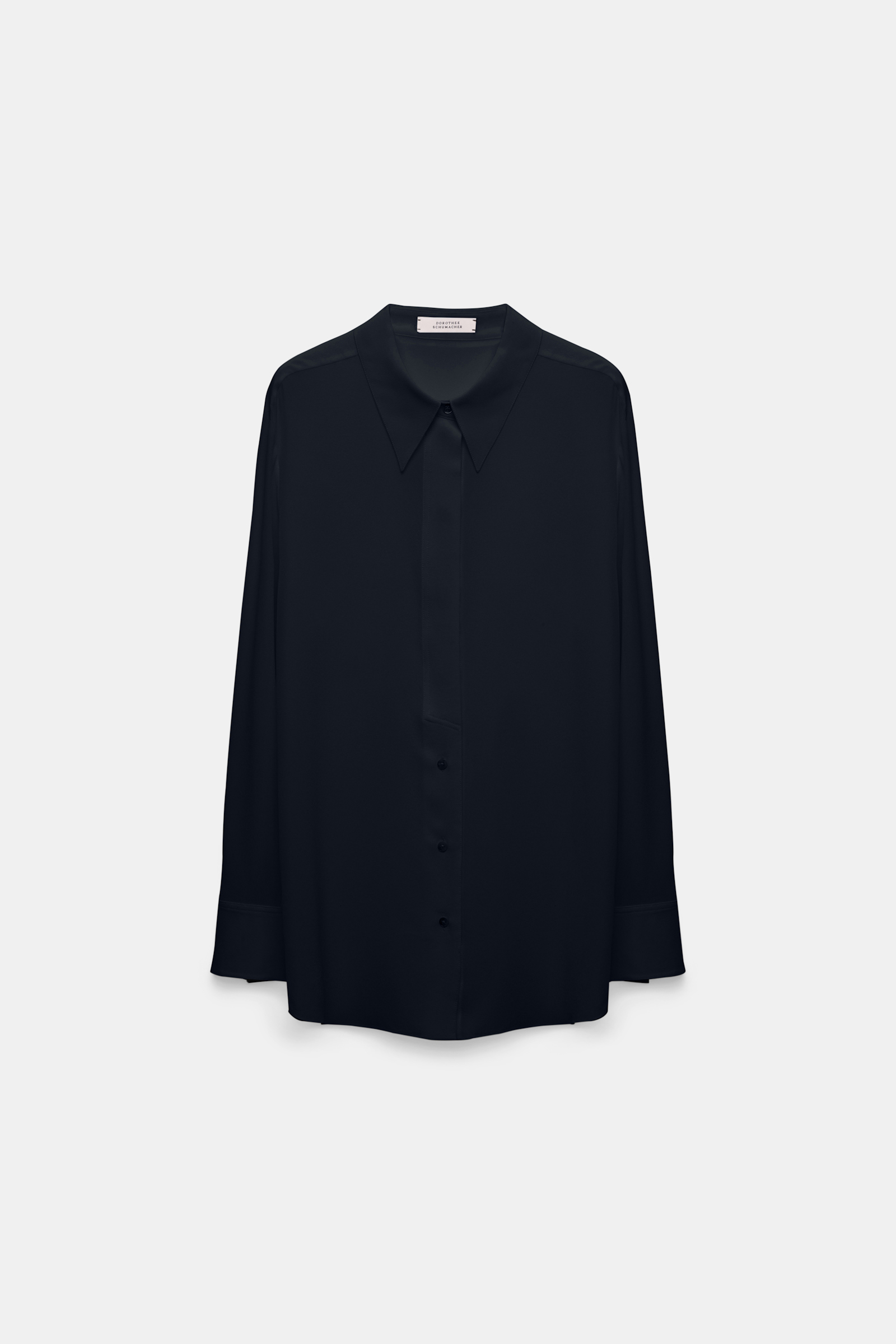 Dorothee Schumacher Seidenbluse aus Crêpe de Chine dark navy