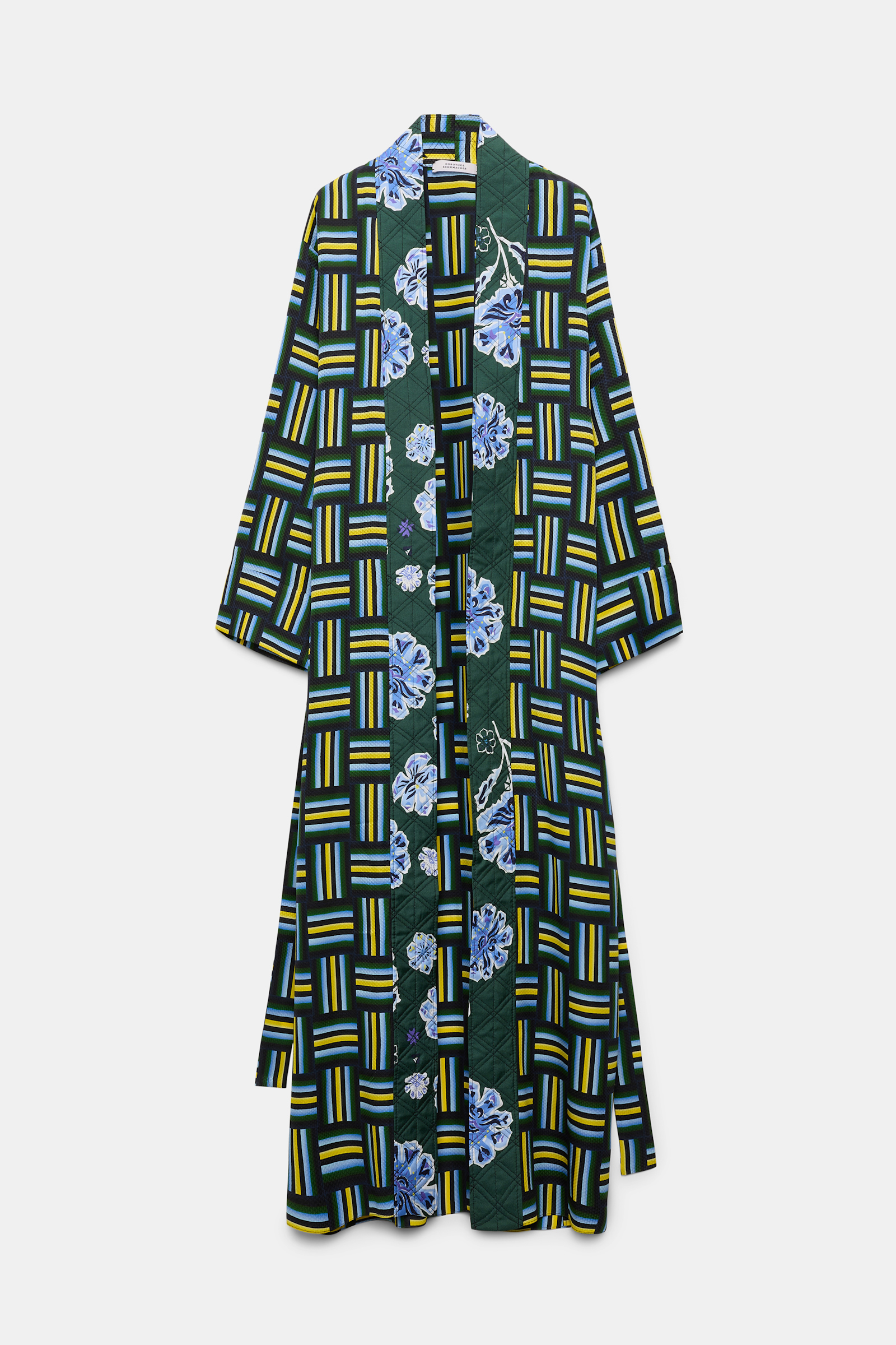 Dorothee Schumacher Mantel im Pyjama-Style mit Signature-Prints weave mix blue-green