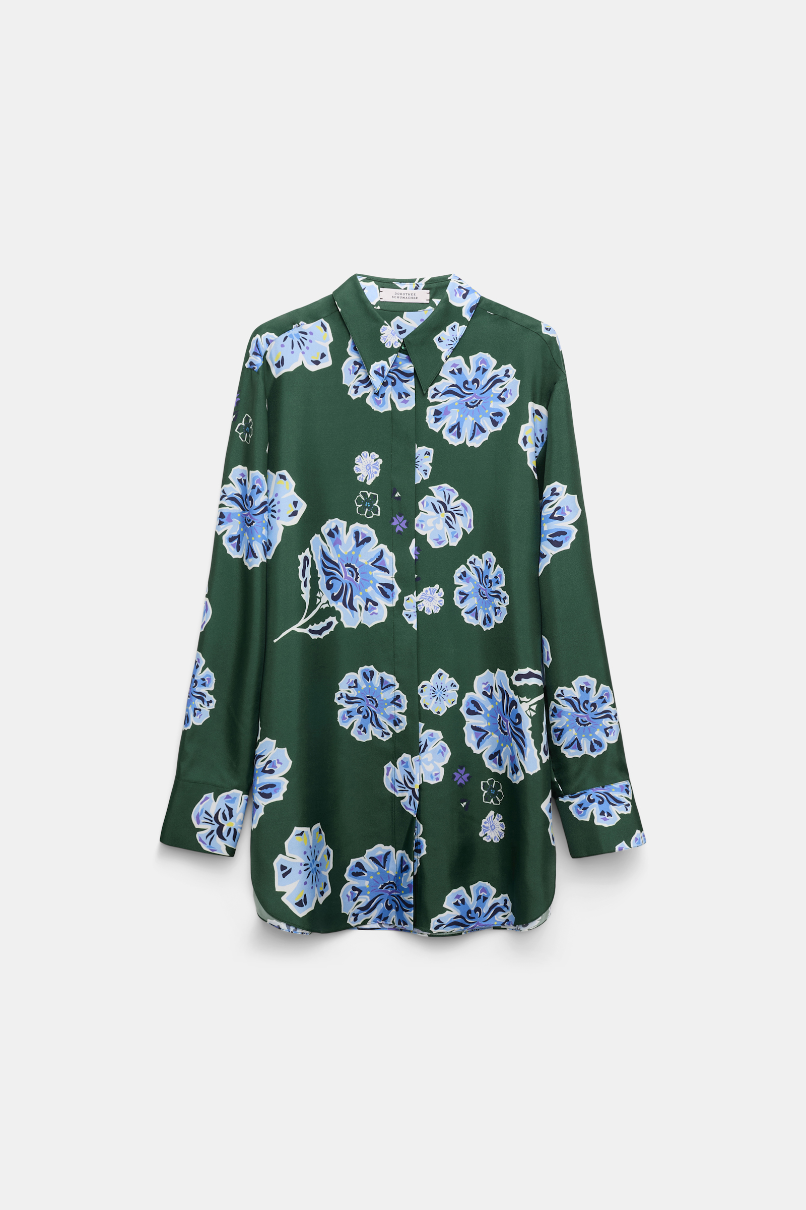 Dorothee Schumacher Hemd aus bedrucktem Seidentwill Big Garden green