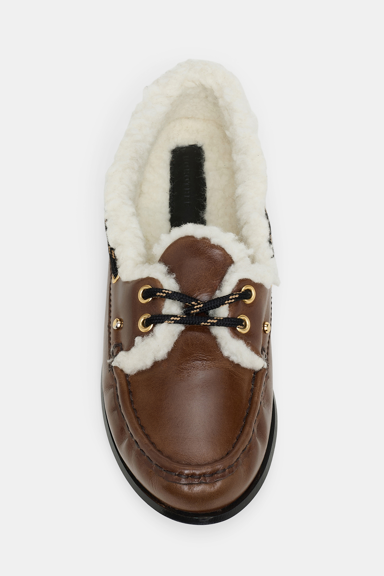 Dorothee Schumacher Bootsschuhe mit Futter aus Lammfell hazelnut brown