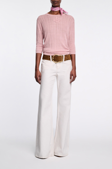 Dorothee Schumacher Rundhalspullover aus Leinenmix milky rose