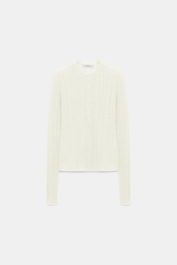 Dorothee Schumacher Cardigan aus Leinenmix camellia white