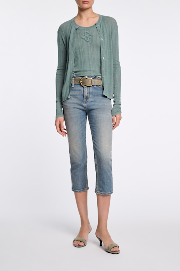 Dorothee Schumacher Cardigan aus Leinenmix jade