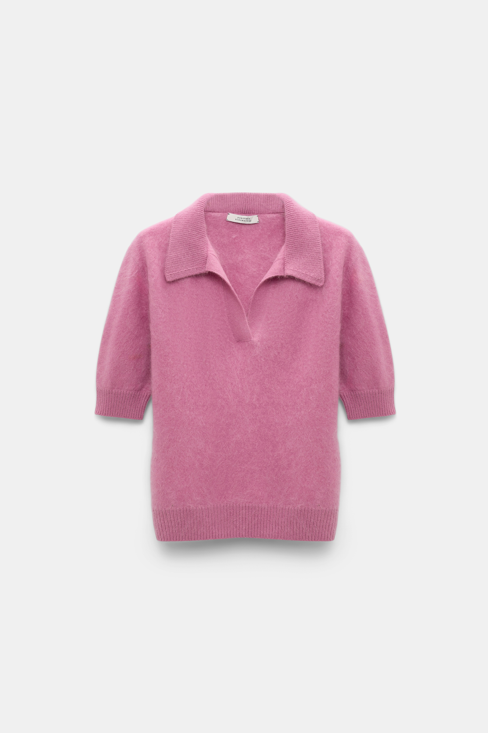 Dorothee Schumacher Pullover aus Merino-Kaschmir Mix mit Polokragen begonia