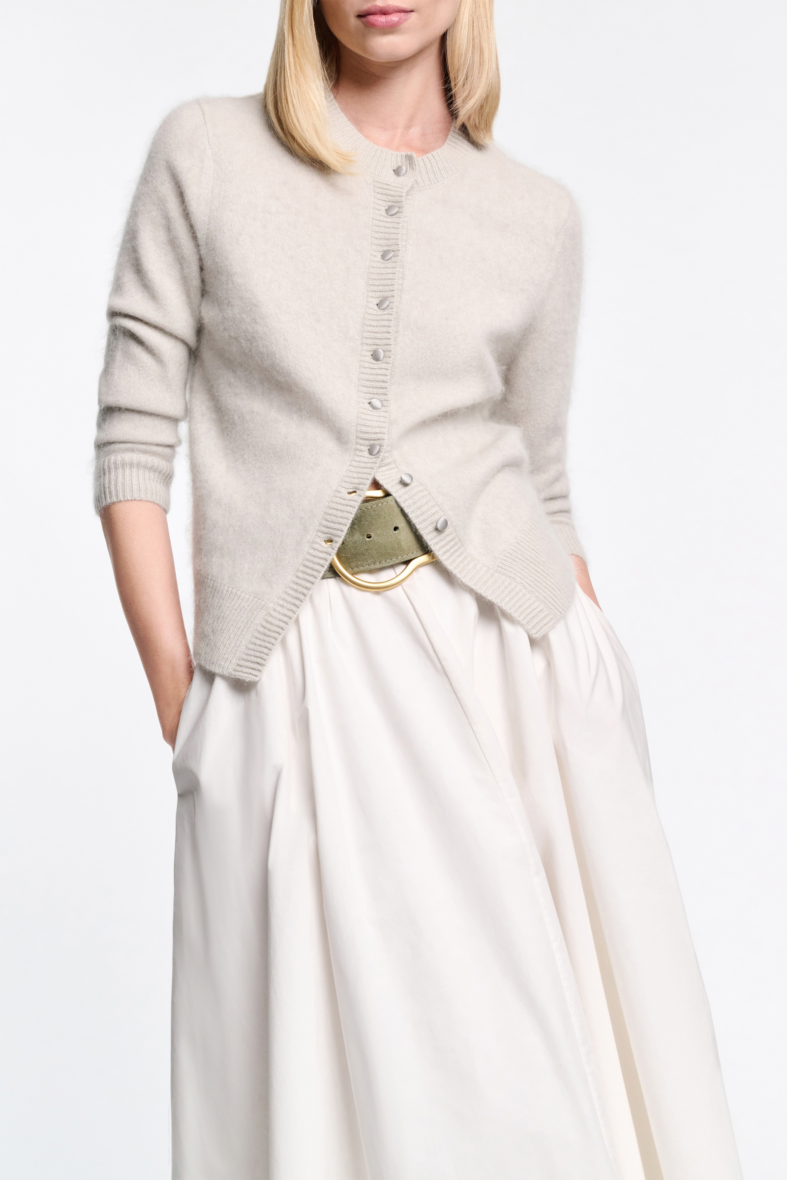 Dorothee Schumacher Cardigan aus Merino-Kaschmir Mix light mint