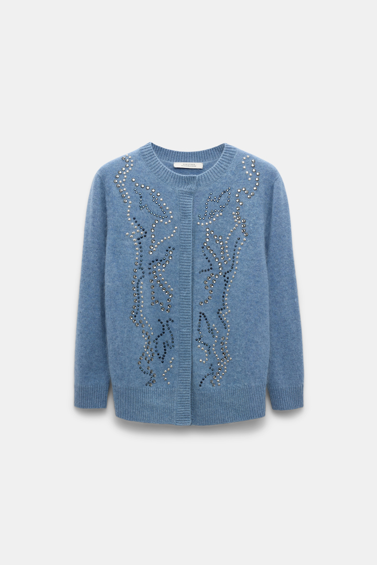 Dorothee Schumacher Cardigan mit Hotfix-Embellishment medium denim blue