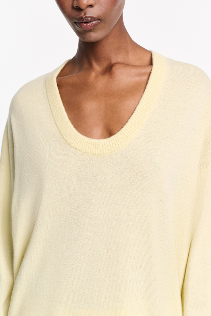 Dorothee Schumacher U-neck pullover lemon